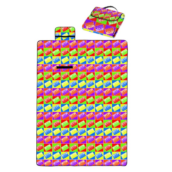 Лого трейд pекламные cувениры фото: Одеяло для пикника с сублимационным принтом 145 x 200, разноцветное