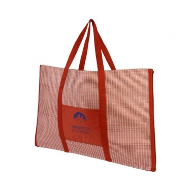 Лого трейд pекламные cувениры фото: Пляжная складная сумка-тоут и коврик Bonbini, красный