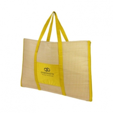 Лого трейд бизнес-подарки фото: Пляжная складная сумка-тоут и коврик Bonbini, желтый