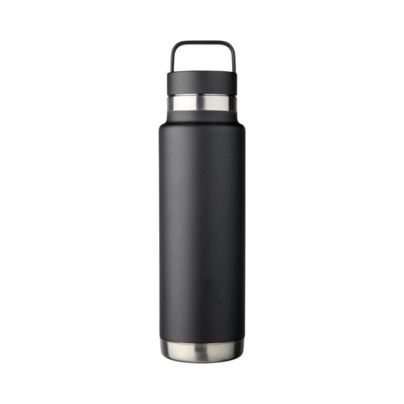 Логотрейд бизнес-подарки картинка: Медная спортивная бутылка с вакуумной изоляцией Colton, черный