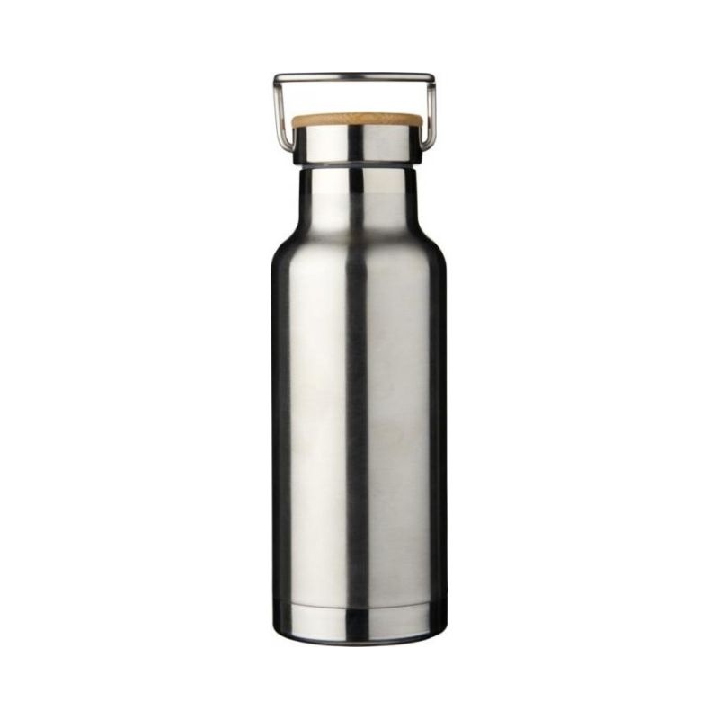 Лого трейд бизнес-подарки фото: Медная спортивная бутылка с вакуумной изоляцией Thor, cеребряный