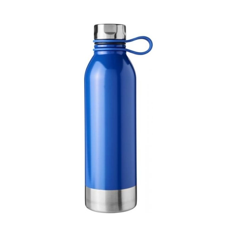 Лого трейд бизнес-подарки фото: Спортивная бутылка из нержавеющей стали Perth объемом 740 мл, cиний