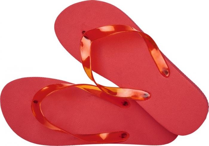 Логотрейд pекламные cувениры картинка: Пляжные тапочки Railay (M), красный