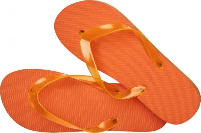 Лого трейд pекламные cувениры фото: Пляжные тапочки Railay (M), oранжевый