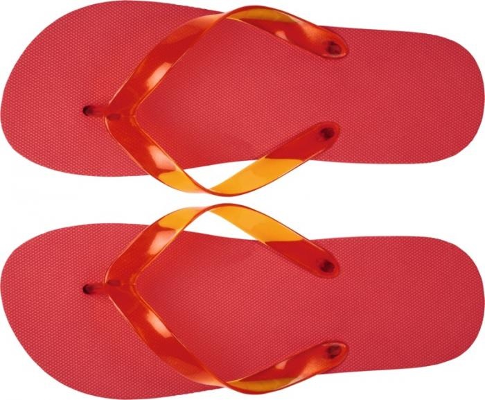 Лого трейд pекламные cувениры фото: Пляжные тапочки Railay (L), красный