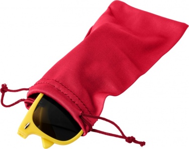 Лого трейд бизнес-подарки фото: Чехол из микрофибры Clean для солнцезащитных очков, красный