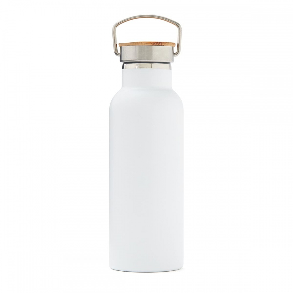 Лого трейд бизнес-подарки фото: Cпортивная бутылка Miles, белая