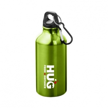 Лого трейд бизнес-подарки фото: Бутылка для питья с карабином, зеленый
