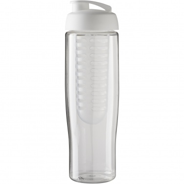 Спортивная бутылка H2O Active® Tempo 700 мл с откидной крышкой и инфузером, Прозрачный / белый – детальный вид 2