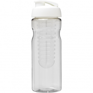 Спортивная бутылка H2O Active® Base 650 мл с откидывающейся крышкой и инфузером, Прозрачный / белый – детальный вид 2