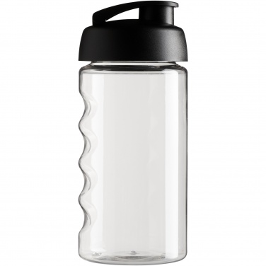Спортивная бутылка H2O Active® Bop 500 мл с откидывающейся крышкой, Прозрачный / глубокий чёрный – детальный вид 3