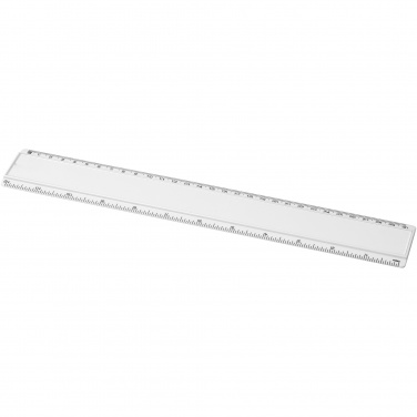 Логотрейд pекламные продукты картинка: Пластмассовая линейка Ellison длиной 30 см со вставкой из бумаги