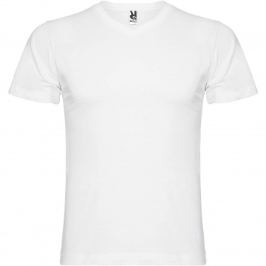 Логотрейд pекламные подарки картинка: Мужская футболка Samoyedo с коротким рукавом и V-образным вырезом