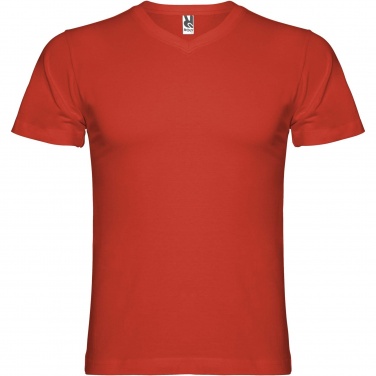 Логотрейд pекламные подарки картинка: Мужская футболка Samoyedo с коротким рукавом и V-образным вырезом