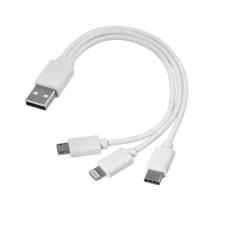 Кабель USB 3 в 1 тип c + micro USB + lightning