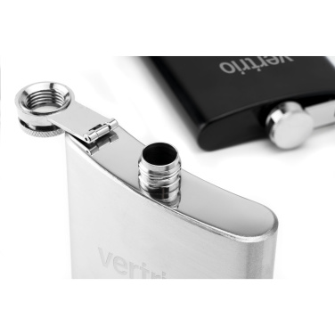 Фляжка HipFlask 200 мл из нержавеющей стали, серебристая – детальный вид 3