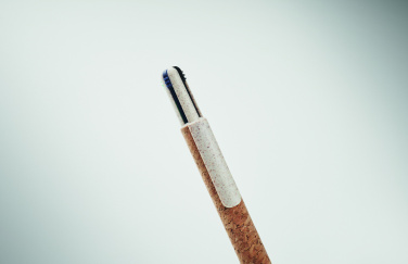 Логотрейд pекламные продукты картинка: Cork 4-colour ink ball pen