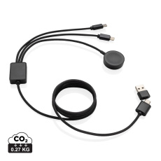 Кабель для зарядки Terra RCS rPET 6-в-1 с зарядным устройством для часов