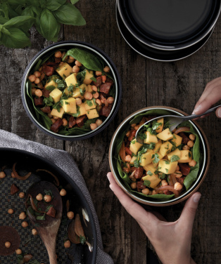 Лого трейд бизнес-подарки фото: Стеклянная миска для обеда Black+Blum 750 мл