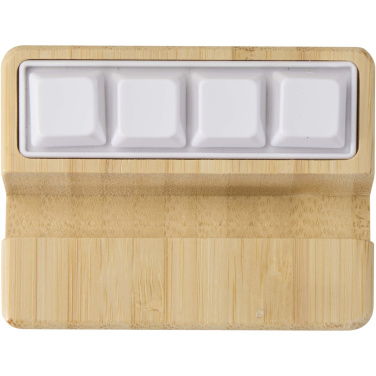 Логотрейд pекламные продукты картинка: Algol подставка для телефона из переработанного пластика и игрушка-фиджет с бамбуковыми деталями