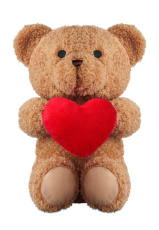Teddy bear with heart 23cm