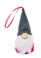 Felt gnome tree hanger, Серый