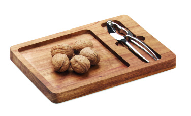 Логотрейд pекламные cувениры картинка: Acacia nut cracker set