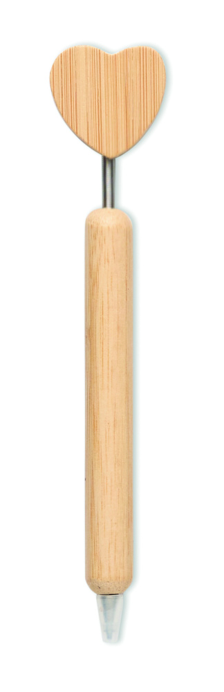 Лого трейд бизнес-подарки фото: Bamboo heart ball pen