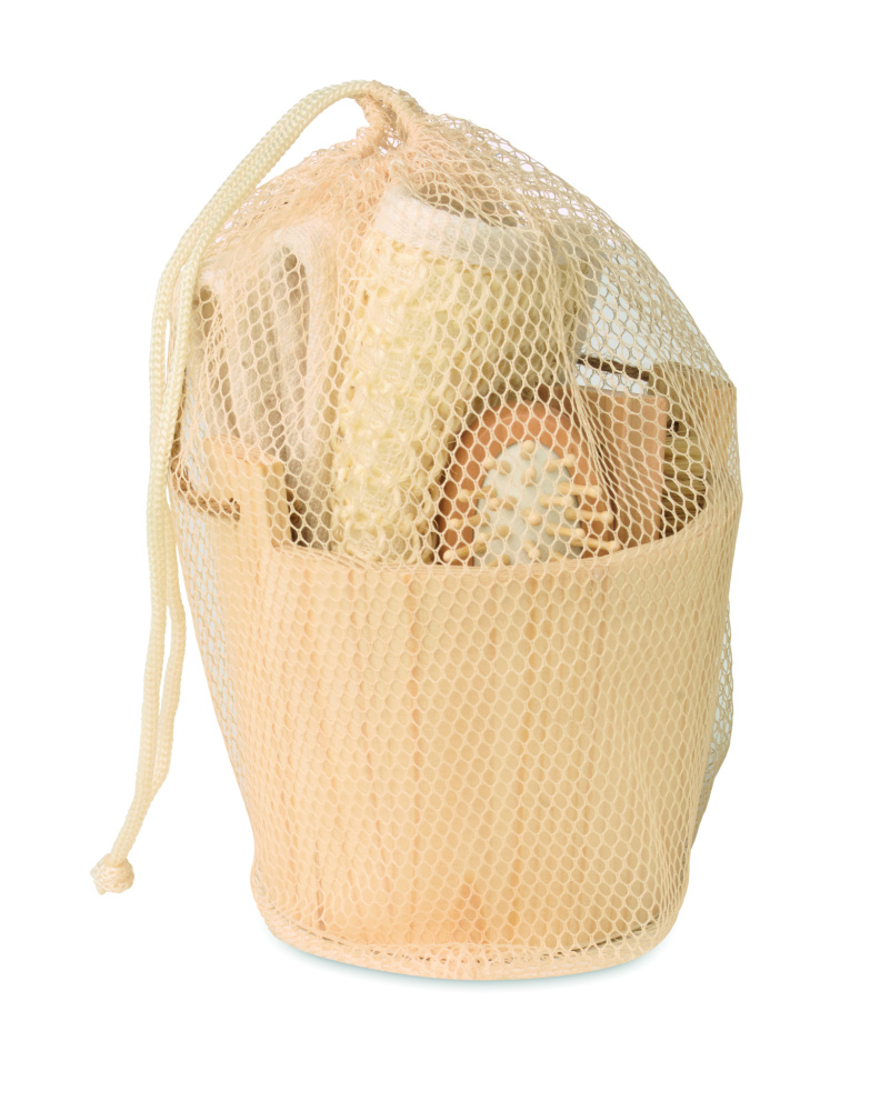 Логотрейд pекламные подарки картинка: Bath gift set in wooden bucket