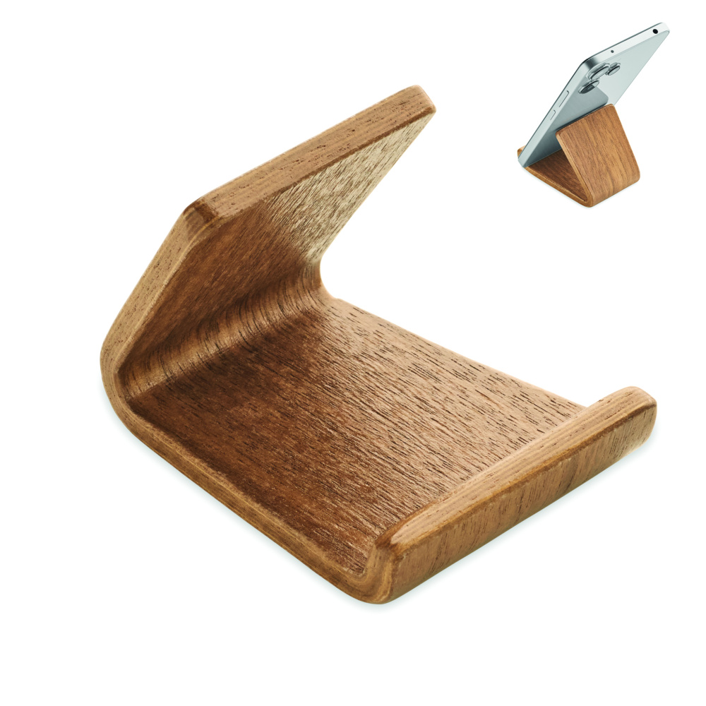 Логотрейд бизнес-подарки картинка: Walnut wood phone stand