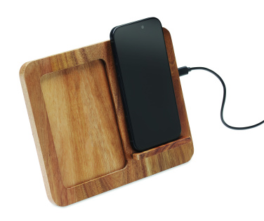 Логотрейд бизнес-подарки картинка: Acacia frame & charger 15W