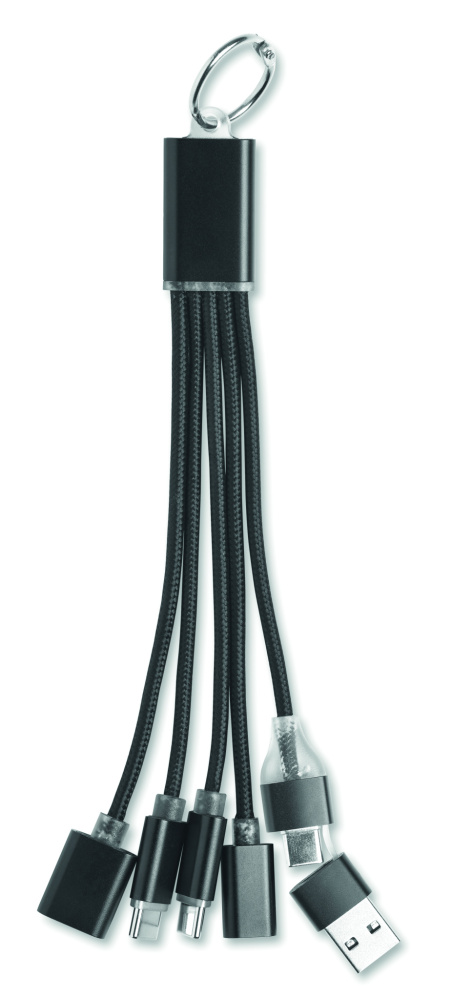 Логотрейд бизнес-подарки картинка: 3-in-1 charging cable keyring
