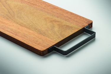 Лого трейд бизнес-подарки фото: Acacia board with steel handle
