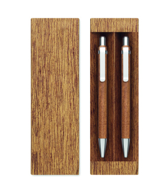 Логотрейд бизнес-подарки картинка: Acacia wood pen and pencil set