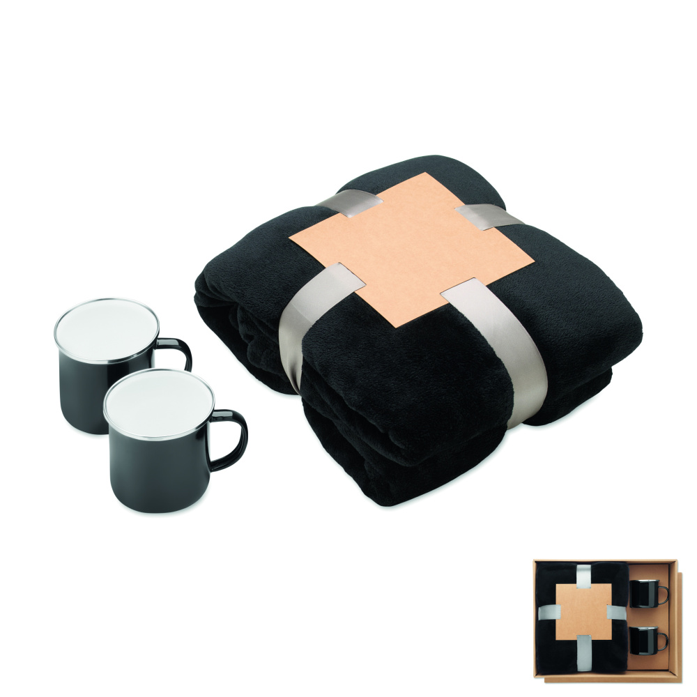 Лого трейд pекламные продукты фото: Fleece blanket & 2 mugs set