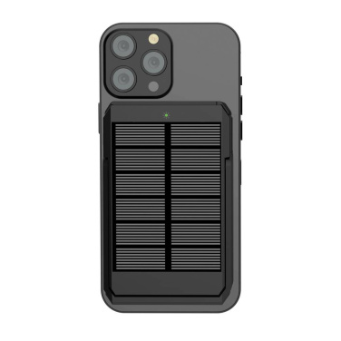 Чёрный солнечный пауэрбанк Skywave RCS 5 000 мА·ч — солнечная панель на задней стороне телефона, с персонализацией логотипом – Logo.ee