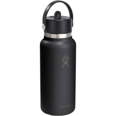 Термобутылка Hydro Flask из нержавеющей стали объемом 946 мл с широким горлышком и крышкой с соломинкой