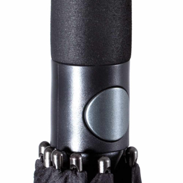 Автоматический гольф-зонт FARE с мягкой ручкой-крюком 120 см с логотипом, чёрный – детальный вид 6