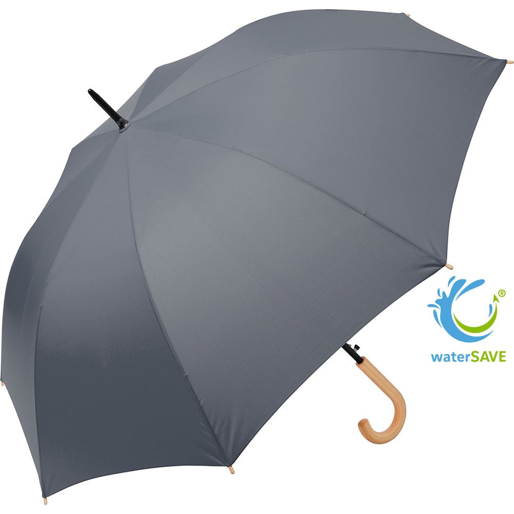 Автоматический гольф-зонт FARE ÖkoBrella с куполом из переработанного PET 122 см с логотипом, серый (waterSAVE®) – фото товара