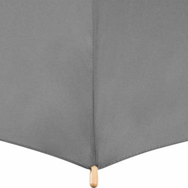 Недорогой автоматический зонт FARE ÖkoBrella с куполом из переработанного PET с логотипом, серый (waterSAVE®) – детальный вид 4