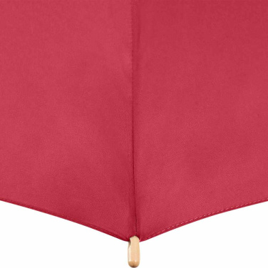 Недорогой автоматический зонт FARE ÖkoBrella с куполом из переработанного PET с логотипом, красный (waterSAVE®) – детальный вид 4