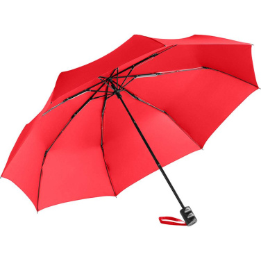 Складной зонт FARE ÖkoBrella с куполом из переработанного PET и ручкой из rABS с логотипом, красный (waterSAVE®) – детальный вид 8