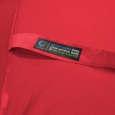 Складной зонт FARE® ÖkoBrella с деревянной ручкой с логотипом, красный (waterSAVE®) – детальный вид 8