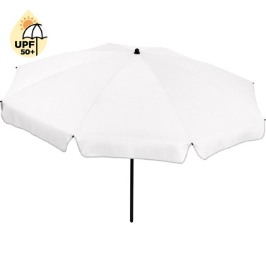 Зонт от солнца FARE® Parasol M с воланом, Ø 180 см с логотипом, белый – фото товара