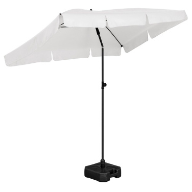 Зонт от солнца FARE® Parasol R, 200 × 122 см с логотипом, белый – детальный вид 2