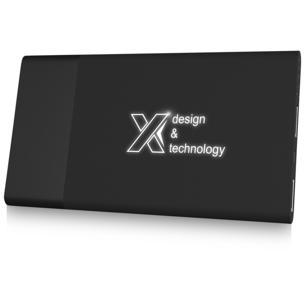 Портативное зарядное устройство SCX.design P20 с подсветкой, Черный / Белый, изображение товара