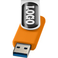Флеш-накопитель USB 3.0 Rotate с полукруглой крышечкой, Апельсин