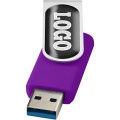 Флеш-накопитель USB 3.0 Rotate с полукруглой крышечкой, Фиолетовый