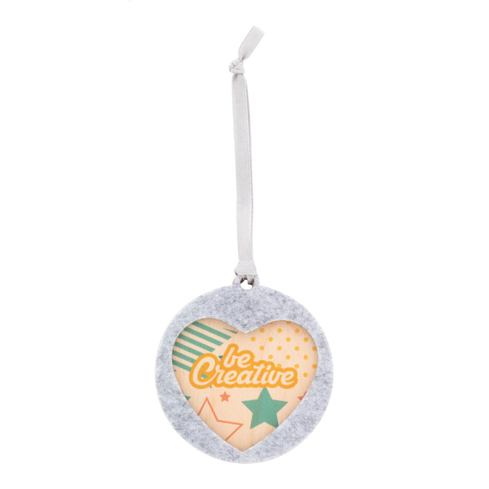 CreaFelt Tree – Елочная игрушка в форме сердца, серый, изображение товара
