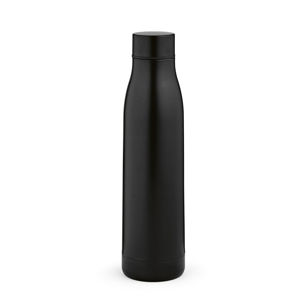 Бутылка Acuara переработанная нержавеющая сталь 630 мл. Двойные стенки, герметичная., Черный, изображение товара